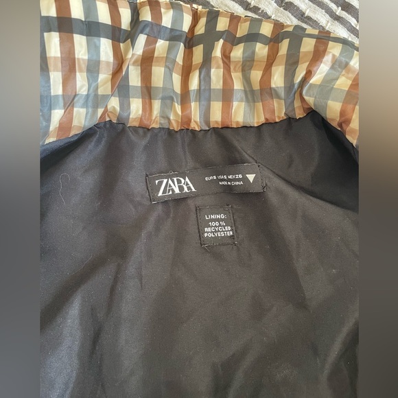 Zara cropped plaid puffer jacket - Picture 5 of 9